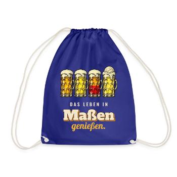 Das Leben in Maßen genießen - Turnbeutel - Königsblau - Vorne