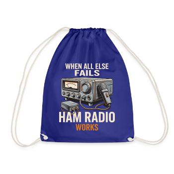Ham Radio Works: Wenn Alles Scheitert - Turnbeutel - Königsblau - Vorne