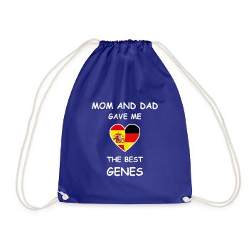 Spain Germany Genes Heart White - Turnbeutel - Königsblau - Vorne
