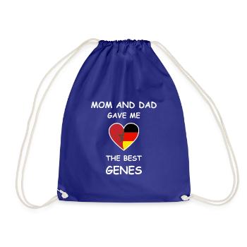 Morocco Germany Genes Heart White - Turnbeutel - Königsblau - Vorne