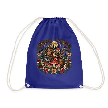 Weihnachts-Baba-Jaga-Slawische Hexen-Folklore - Turnbeutel - Königsblau - Vorne