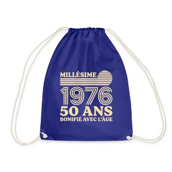 Vintage 1976 Jubiläum 50 Jahre verbessert - Turnbeutel - Königsblau - Vorne