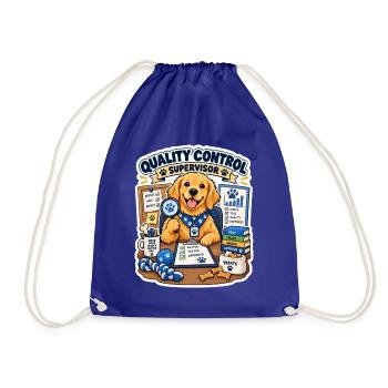 Qualitätskontrollhund Supervisor - Turnbeutel - Königsblau - Vorne