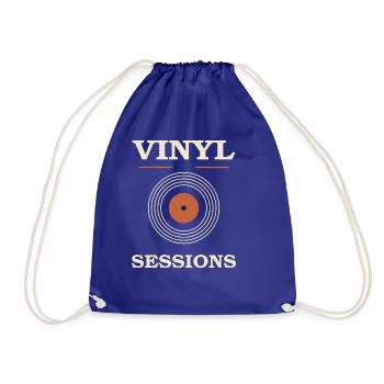 Vinyl SessionsRetro Schallplatte - Turnbeutel - Königsblau - Vorne