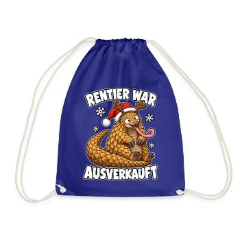 Rentier War Ausverkauft Pangolin - Turnbeutel - Königsblau - Vorne