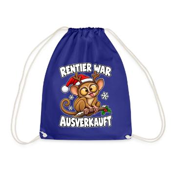 Rentier war ausverkauft - Turnbeutel - Königsblau - Vorne