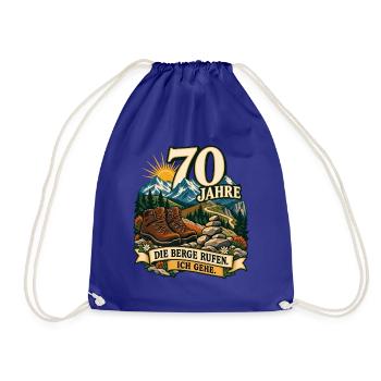 70 Jahre Berge rufen – Ich gehe - Turnbeutel - Königsblau - Vorne