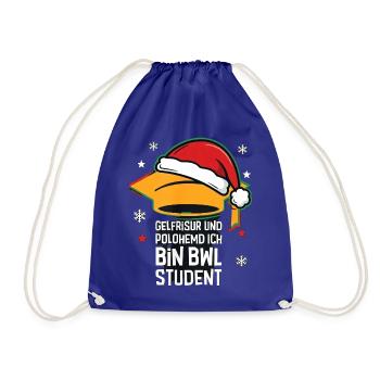 Gelfrisur Und Polohemd BWL Student Weihnachten - Turnbeutel - Königsblau - Vorne