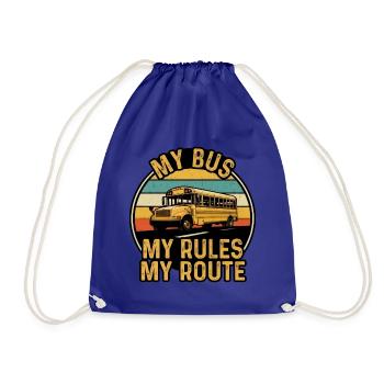 Mein Bus bestimmt meine Route - Turnbeutel - Königsblau - Vorne
