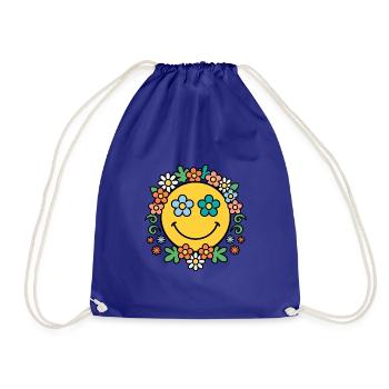 Blumenkranz Sonnenschein - Turnbeutel - Königsblau - Vorne