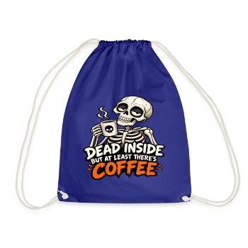 Tot im Inneren, aber es gibt Kaffee - Turnbeutel - Königsblau - Vorne