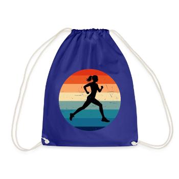 Geschenkidee für eine Running mit Running - Turnbeutel - Königsblau - Vorne