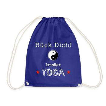 bueck dich yoga - Turnbeutel - Königsblau - Vorne