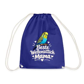 Beste Wellensittich Mama Vogelliebhaberin - Turnbeutel - Königsblau - Vorne