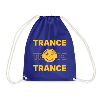 Trance Trance Trance - Happy Vinyl DJ - Turnbeutel - Königsblau - Vorne