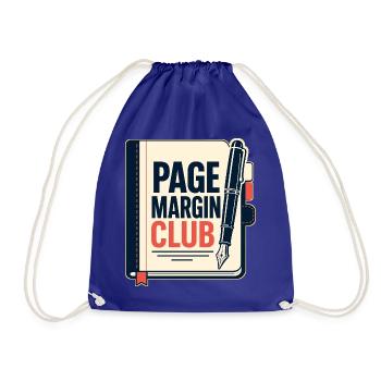 PAGE MARGIN CLUB Computer - Turnbeutel - Königsblau - Vorne