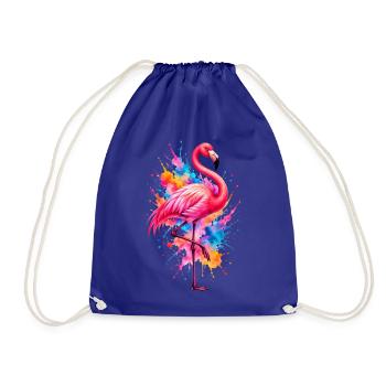 Niedlicher Flamingo Süße Flamingos - Turnbeutel - Königsblau - Vorne