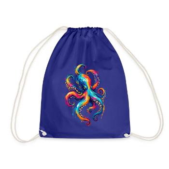 Prismatischer Oktopus - Turnbeutel - Königsblau - Vorne