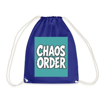 Chaos Order: Comic-Typografie - Turnbeutel - Königsblau - Vorne