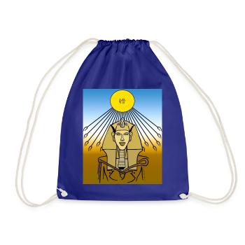 Sonnenpharaön Strahlenkreis - Turnbeutel - Königsblau - Vorne