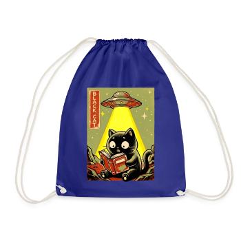 Leseabend unter UFO Lichtkatze - Turnbeutel - Königsblau - Vorne