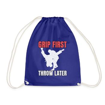 Judo Training - Grip First Throw Later - Kampfspor - Turnbeutel - Königsblau - Vorne