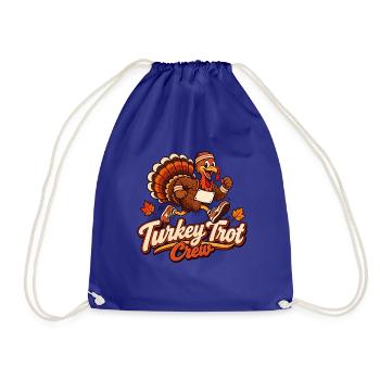 Anpassbares Turkey Trot Crew Shirt – Laufteam - Turnbeutel - Königsblau - Vorne