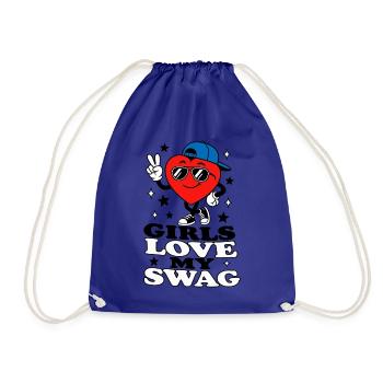  Girls Love My Swag Jungs Teenager Cool - Turnbeutel - Königsblau - Vorne