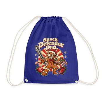 Christmas Lebkuchen Snack Defender Dad - Turnbeutel - Königsblau - Vorne