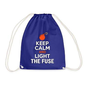 Keep Calm And Light The Fuse Pyro - Turnbeutel - Königsblau - Vorne