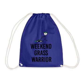 Weekend Grass Warrior – Lustiger Gärtner - Turnbeutel - Königsblau - Vorne