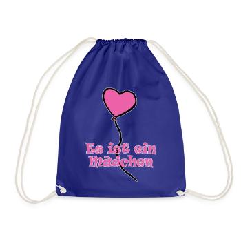 Pinker Luftballon Babyparty Geschlecht, Mädchen - Turnbeutel - Königsblau - Vorne
