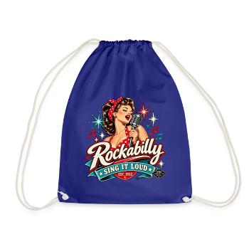 Rockabilly-Sänger – Sing It Loud 1952 - Turnbeutel - Königsblau - Vorne