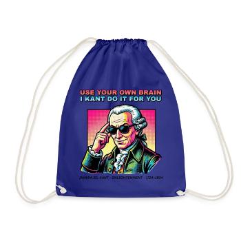 Kant – Use Your Own Brain - Turnbeutel - Königsblau - Vorne