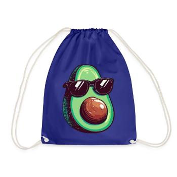 Avocado mit dunkler Sonnenbrille - Turnbeutel - Königsblau - Vorne