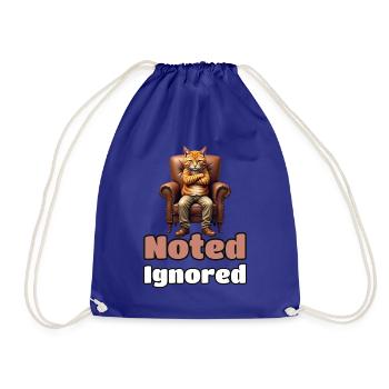 Noted. Ignored. – Sarkastischer roter Kater - Turnbeutel - Königsblau - Vorne