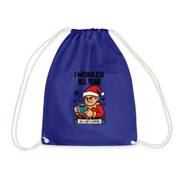 Grumpy Elf Kaffee-Realität - Turnbeutel - Königsblau - Vorne