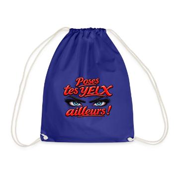 Poses_tes_yeux_ailleurs_2026 - Turnbeutel - Königsblau - Vorne