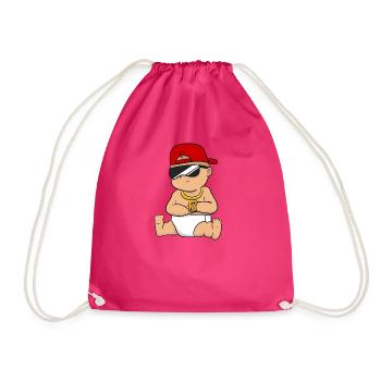 Baby Boss Cool Boy Junge Gangster - Turnbeutel - Fuchsia - Vorne
