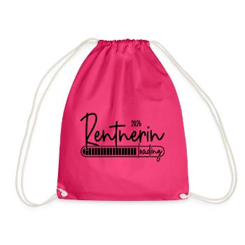 Rentnerin 2026 Loading - Turnbeutel - Fuchsia - Vorne