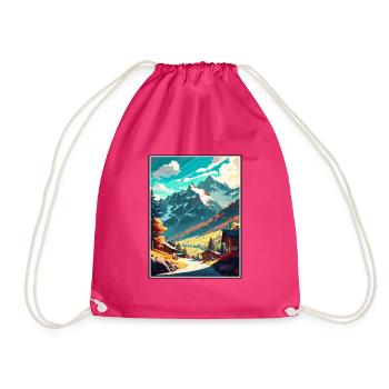 Mayrhofen Autriche Vintage voyage affiche Souvenir - Sac de sport léger - fuchsia - Devant