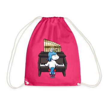 Einhorn Orgel - Turnbeutel - Fuchsia - Vorne
