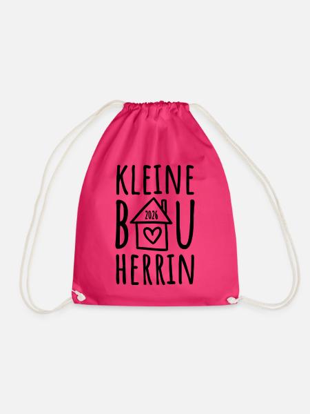 Kleine Bauherrin 2026 - Turnbeutel - Fuchsia