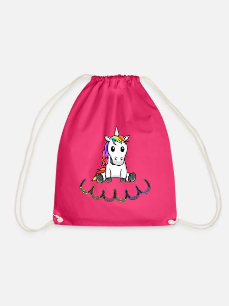 Einhorn Einhörner Kinder Kind - Turnbeutel - Fuchsia