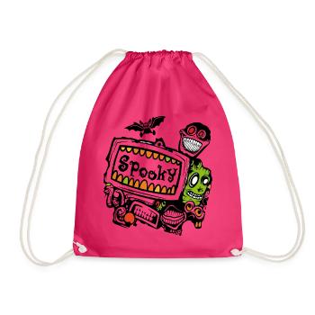 Spooky Monster Halloween - Turnbeutel - Fuchsia - Vorne