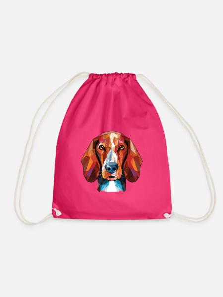Jugoslawische Jagdhunderasse buntes Aquarell - Turnbeutel - Fuchsia