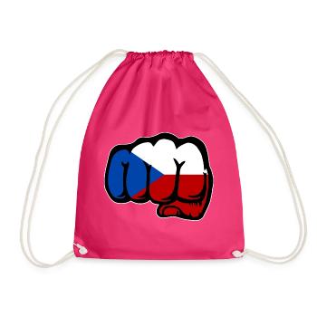 Tschechien Faust Flagge - Turnbeutel - Fuchsia - Vorne