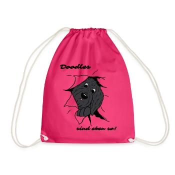 Doodles sind eben so! - Turnbeutel - Fuchsia - Vorne