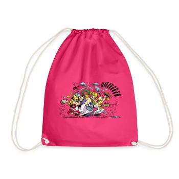 Asterix & Obelix Schlägerei - Turnbeutel - Fuchsia - Vorne