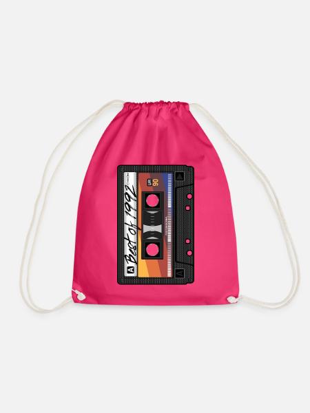 Best Of 1992 Mixtape Kassette 90er Jahre Party Mix - Turnbeutel - Fuchsia